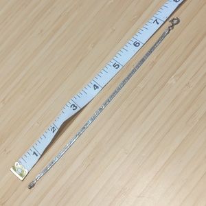 Herringbone silver bracelet 7¼", 18cm